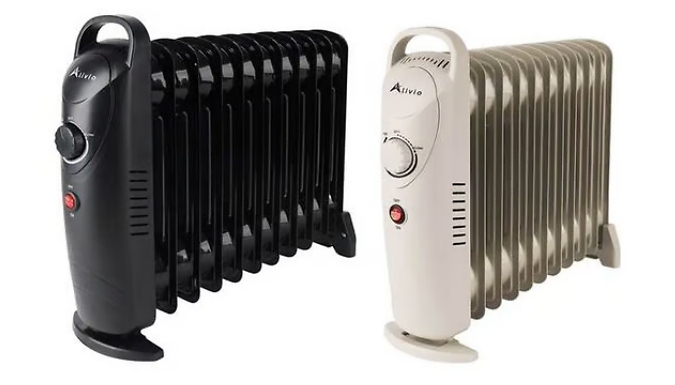 Alivio Oil-Filled Radiator Heater with Adjustable Thermostat - 5, 7, 9 or 11 Fins
