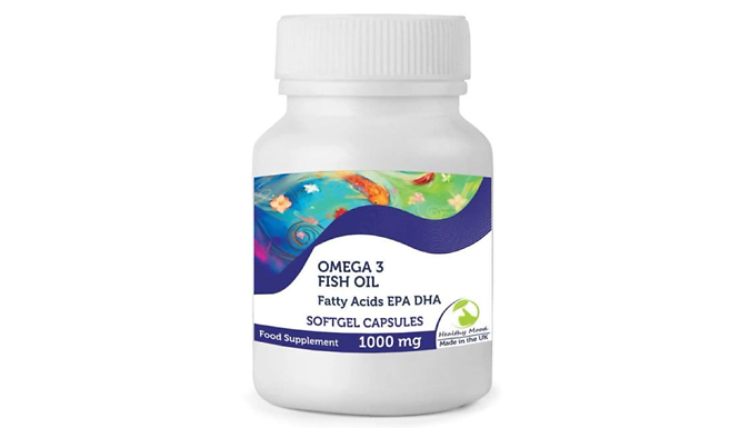 Omega 3 Fish Oil Capsules 1000mg - 2 or 4 Months Supply