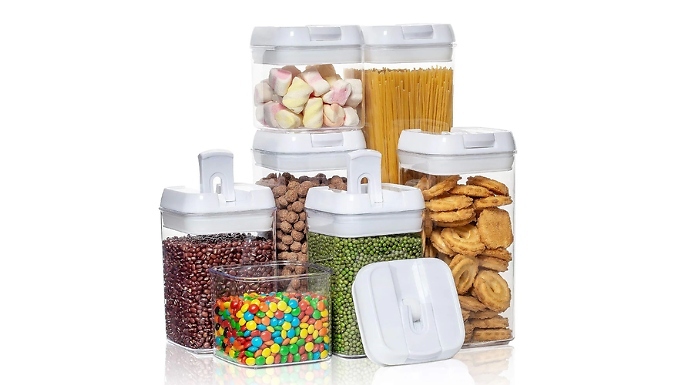 7-Piece Food Container Set - Black or White