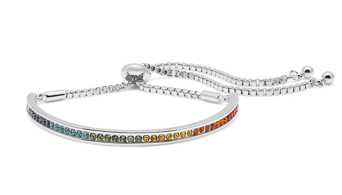 Rainbow Crystal Friendship Bracelet