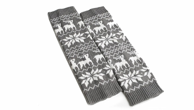 Winter Fair Isle Knit Boot Leg Warmers - 3 Colours