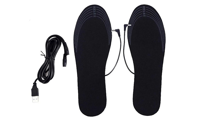 USB Heated Shoe Insoles – 2 Sizes Deal Price £4.99