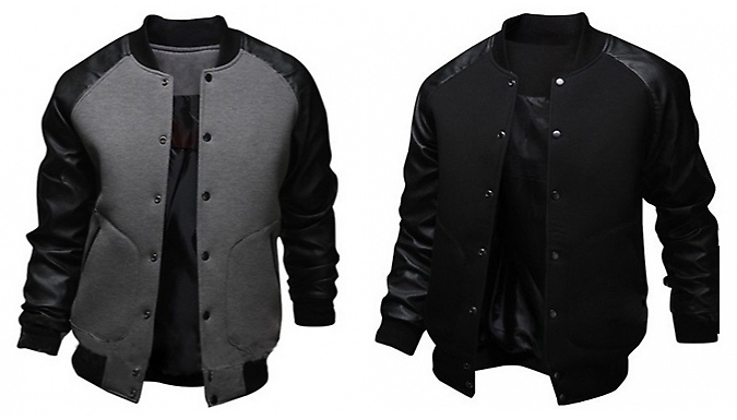 Men’s Baseball Jacket - 4 Colours & 6 Sizes