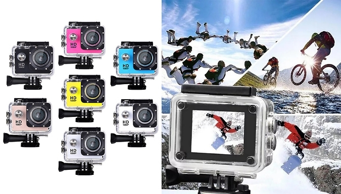 2-Inch LCD Display Action Video Camera - 7 Colours & 4 Options