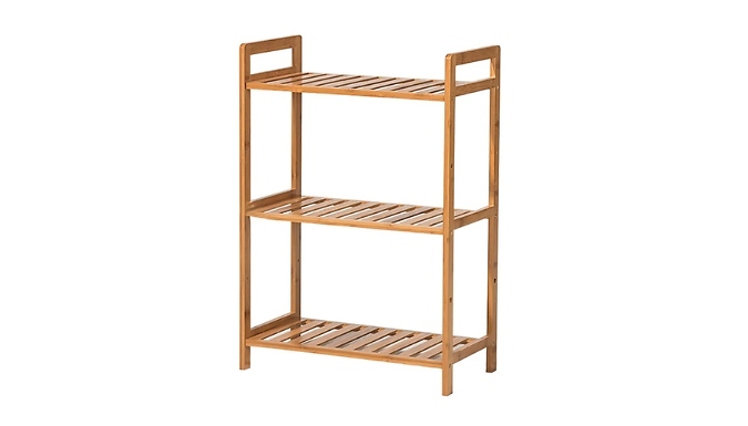 3-Tier Bamboo Wood Storage Shelf