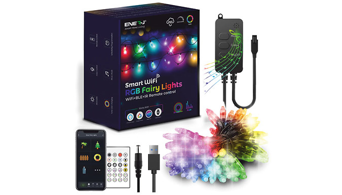 Smart 5-Meter RGB Fairy Lights W/ Remote Control