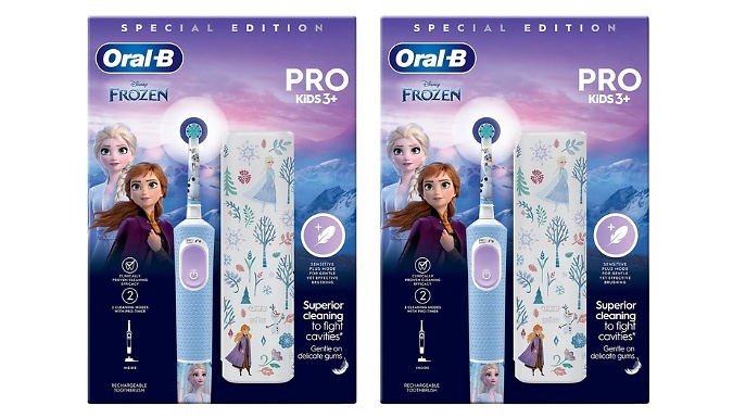 2-Pack Oral-B Vitality Pro Kids Disney Frozen Electric Toothbrush Set