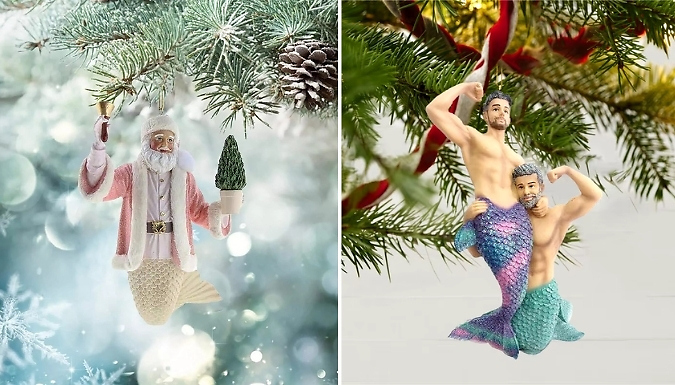 Quirky Mermen Christmas Tree Decorations - 12 Styles