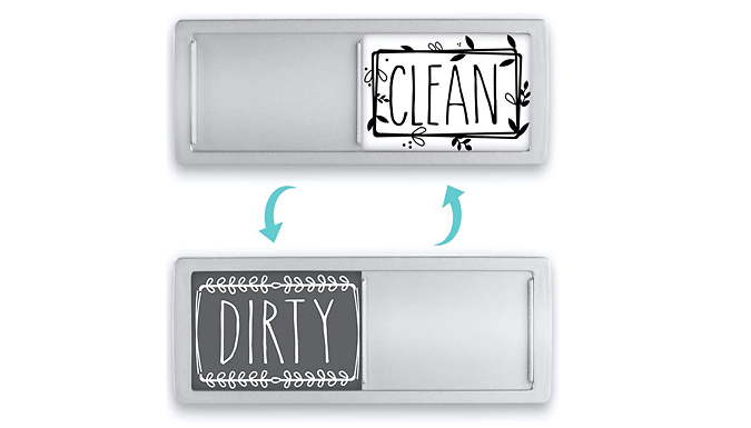 Clean & Dirty Dishwasher Magnetic Sliding Sign at Go Groopie IE