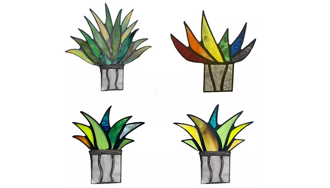 Mini Acrylic Aloe Stained Acrylic Garden Ornament