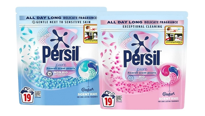 3 or 6-Pack of Persil Pure Heaven Scent Pearls - Bio or Non-Bio