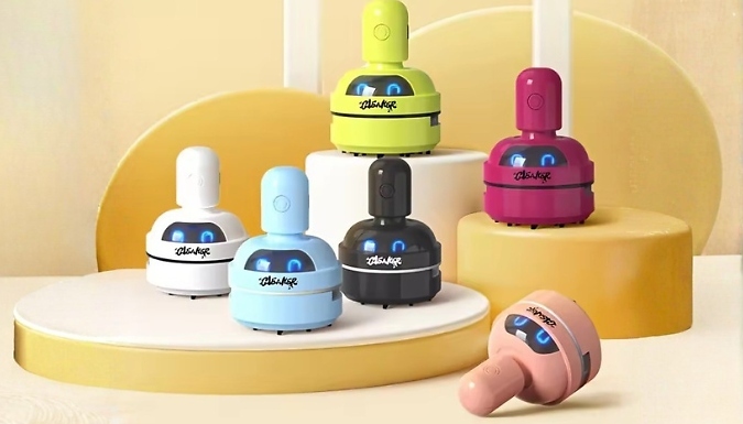USB-Rechargeable Mini Robot Desktop Vacuum Cleaner - 6 Colours!