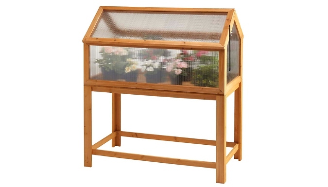 Garden Grow Raised Wooden Cold Frame