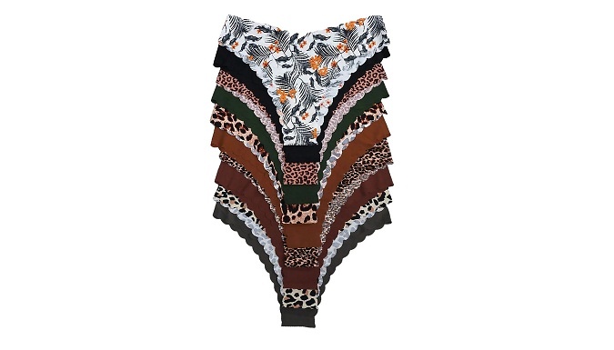 10-Pack Women's Seamless Patterned Underwear