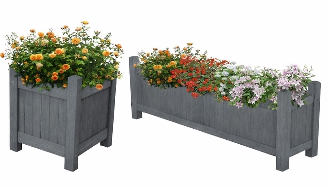 Square or Rectangular Wooden Planter - 3 Options!
