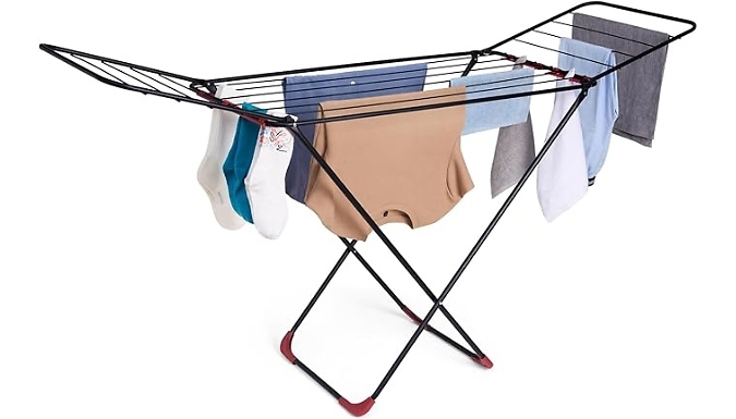 1.8M Foldable Winged Clothes Airer with Clip