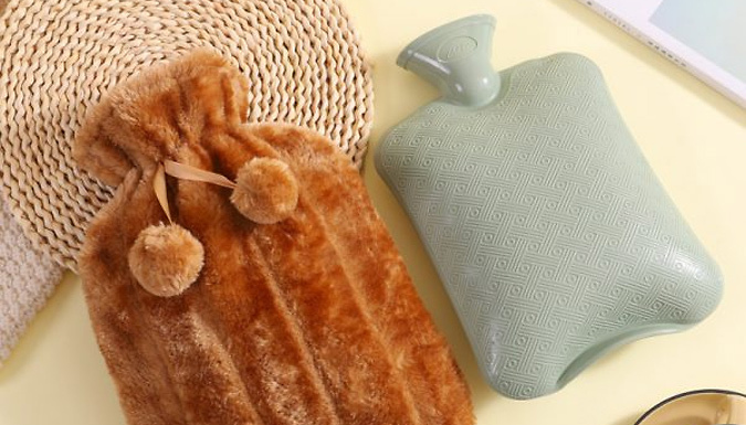 Plush Hot Water Bottle - 6 Colours