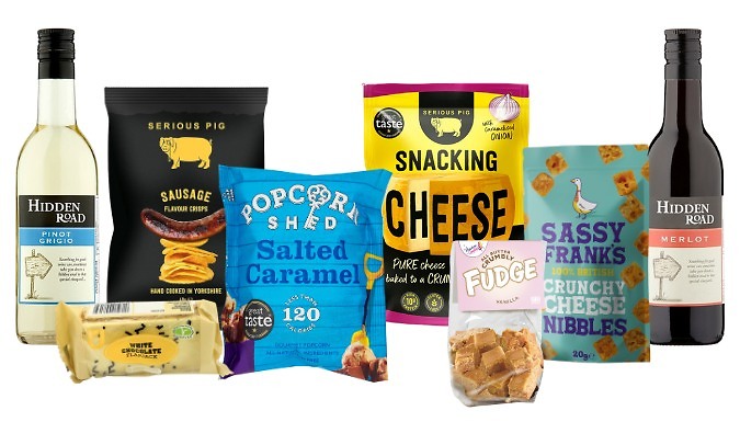 Sweet & Savoury Snack Box with Red & White Wine