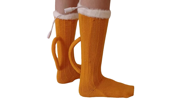 Novelty Heated Beer Cup Socks