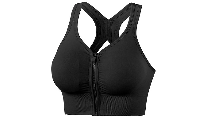 Women's Front Closure Sports Bra - 4 Colours & Sizes at Go Groopie