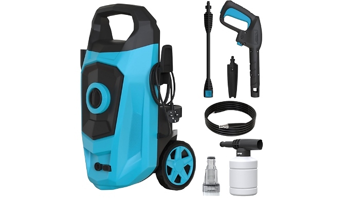 130 Bar Portable Pressure Washer - FREE Attachments!