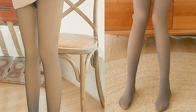 Sheer-Look Plush Lined Winter Tights - 3 Colours & 3 Thicknesses