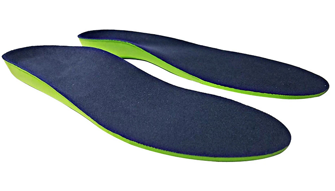 1 or 2 Pairs of Orthotic Sports Shoe Insoles - 2 Colours & 5 Sizes