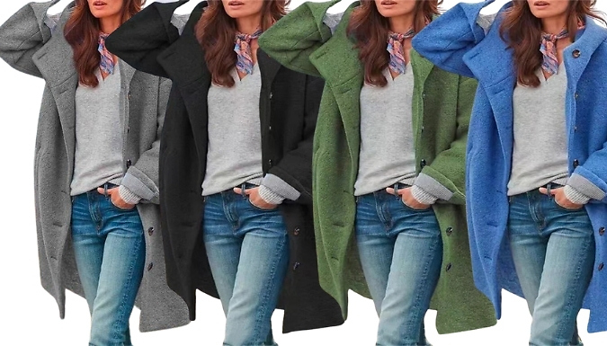 Women's Loose Coat - 4 Colours & 6 Sizes