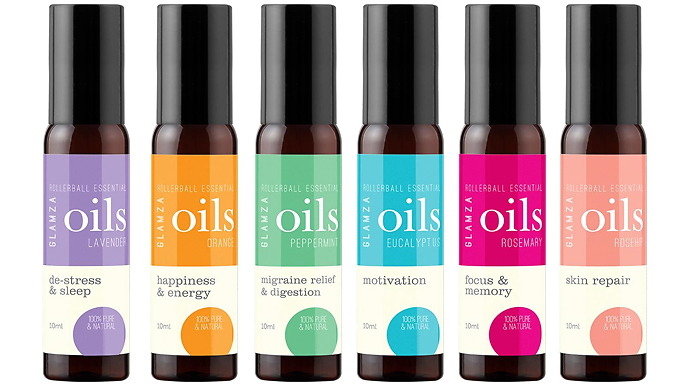 1, 2 or 3 Glamza Rollerball Essential Oils 10ml - 6 Scents at Go Groopie IE