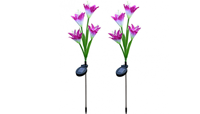 Waterproof RGB Solar Lily Lights - 3 Colours