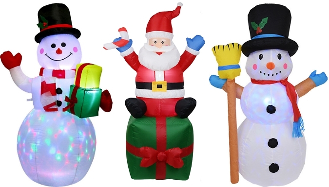 Inflatable Light-Up Christmas Character Decorations - 3 Designs