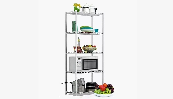 5-Tier Metal Shelving Unit - 1 or 2 Pack