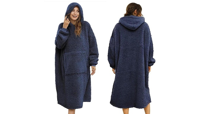Oversized Fleece Lined Hoodie Blanket - 3 Colours