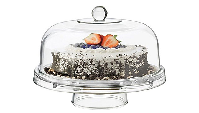 Multifunctional 6-in-1 Clear Cake Stand