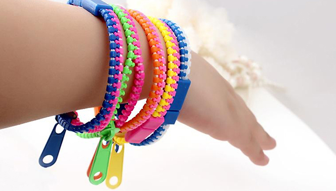 Friendship Fidget Zipper Bracelet - 4 or 8-Pack from Go Groopie