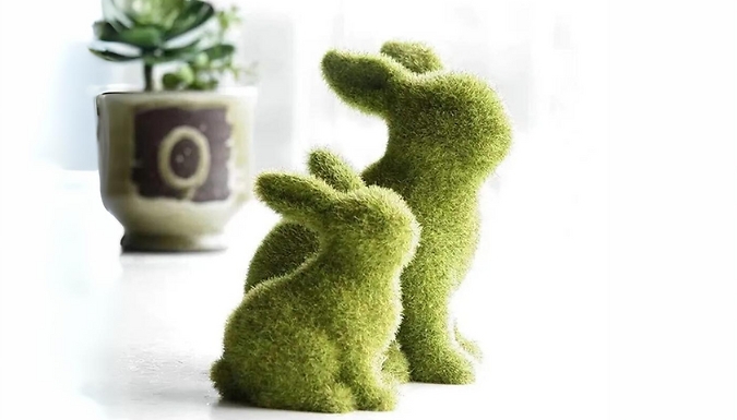 Artificial Plant Rabbit Ornament - 2 Sizes, 4 Styles