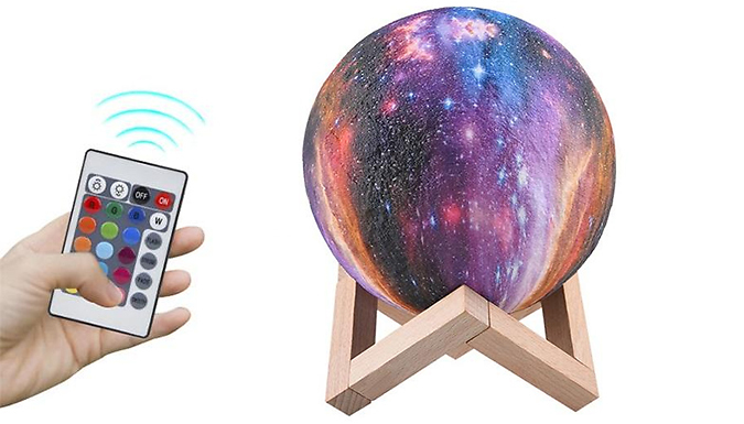 Remote-Control 3D Galaxy Glow LED Night Light Orb