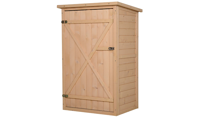 Outsunny 2.4ft Fir Wood Garden Storage Shed