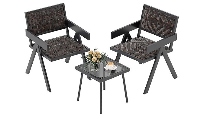 Rattan Patio Table and Chairs Set