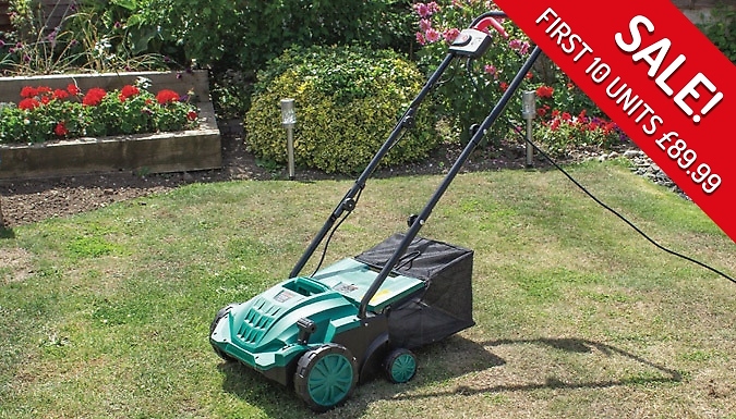 2-in-1 1500W Aerator & Scarifier Garden Lawn Raker