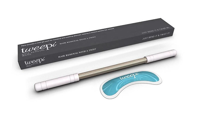 Tweepi Hair Removal Wand With Cool Pack - With Growth Inhibitor Oil or Cream