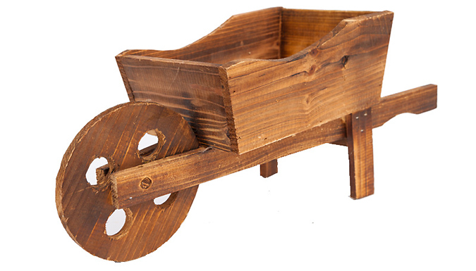 Wooden Wheelbarrow Planter