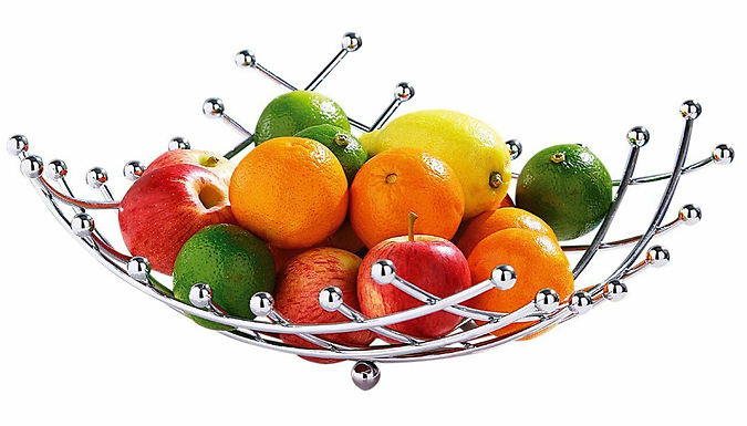 Stainless Steel Slatted Fruit Bowl - 3 Designs