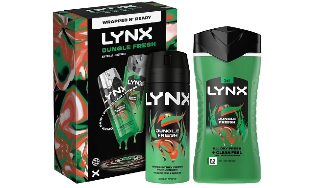 Lynx Jungle Fresh Gift Set – Bodywash & Spray Duo Energising Kit