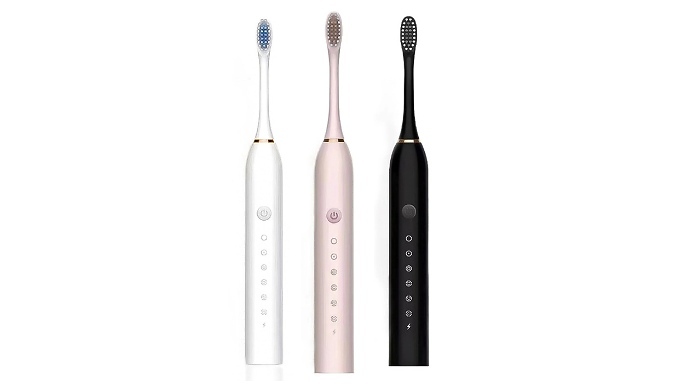 Powerful Electric Toothbrush with Optional Heads - 3 Colours