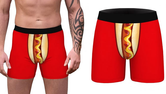 1, 3 or 4-Pack of Men's Christmas Novelty Boxers - 4 Designs from Go Groopie IE
