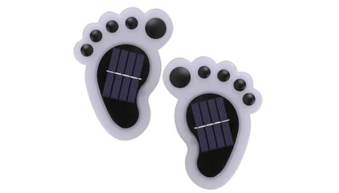 2 or 4-Pack of Waterproof Solar Footprint Decorative Lights - 2 Colours