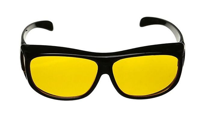 1 or 2 Pairs of Anti-Glare Driving Night Vision Glasses - 5 Colours!