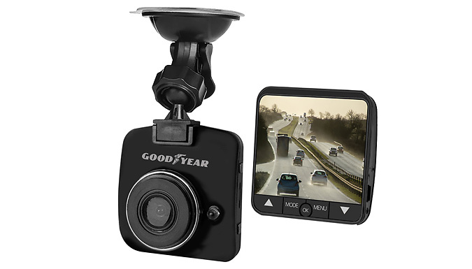 Goodyear HD Mirror Dash Cam Car DVR Video Recorder with Front and