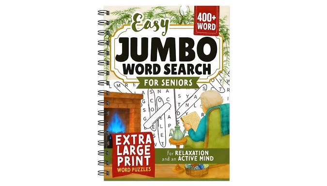 Large-Print Word Search for Seniors Activity Book